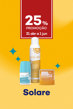 Protetores Solares da marca Solare com destaque promocional de 25% direto - de 21 abril a 1 junho